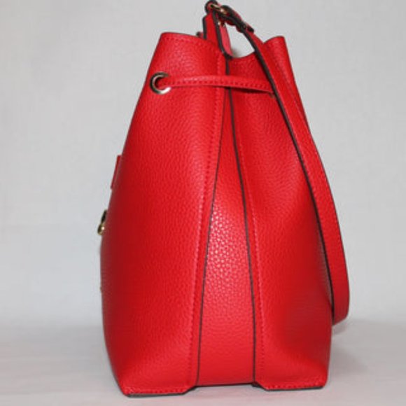 LUCY AND LORRAINE Darcy Drawstring Red Crossbody NWT - Picture 5 of 6